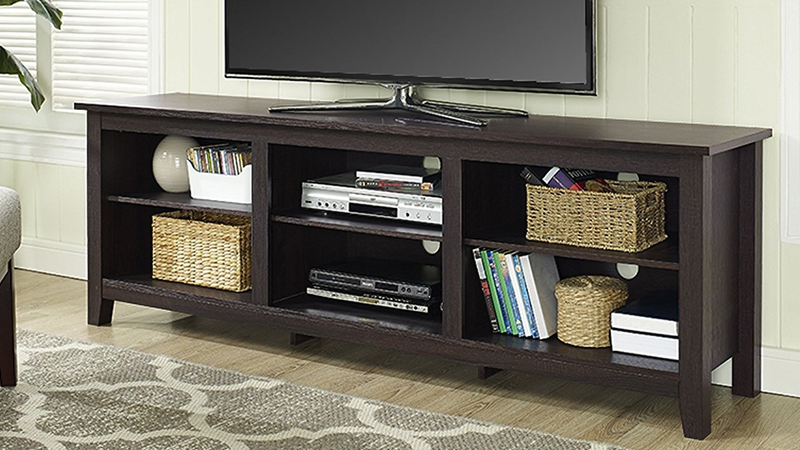 Espresso Wood TV Stand, $119